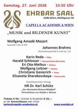 Zyklus „Musik im Museum“ 3. Zusatzkonzert