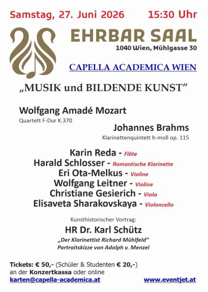 Zyklus „Musik im Museum“ 3. Zusatzkonzert