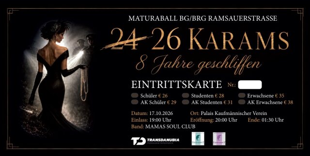 24 26 KaRams – 8 Jahre geschliffen: Maturaball BG/BRG Ramsauerstraße
