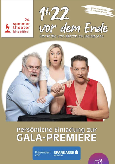 24. Sommertheater Kitzbühel – Gala-Premiere mit Apéritiv, Flying-Buffet und Premierenfeier
