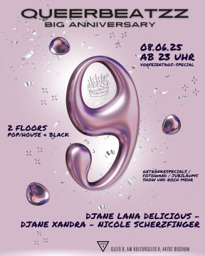 Queerbeatzz ANNIVERSARY XXL – 9 Jahre (Vorfeiertag!)