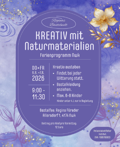 Kreativ mit Naturmaterialien