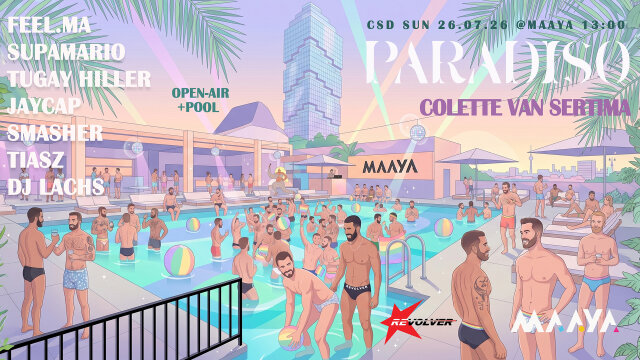 Paradiso by Revolver –  Berlin CSD Open Air & Pool w/ Special P.A Colette Van Sertima (Sister Bliss)