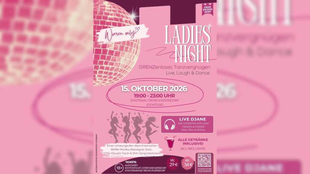 LADIES NIGHT – Women only 18+!