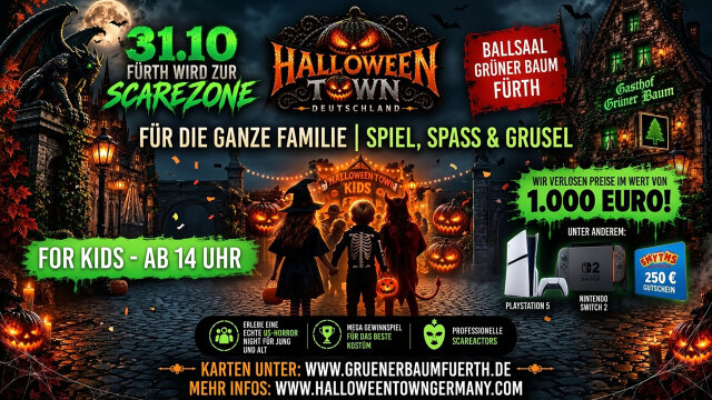 🎃 KIDS HALLOWEEN TOWN DEUTSCHLAND KOMMT NACH FÜRTH WIRD ZUR SCAREZONE! 🎃
