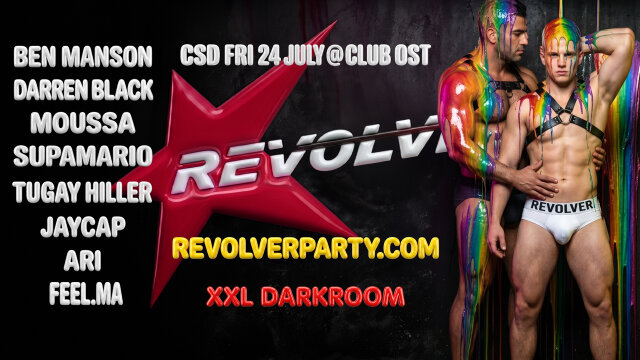 Revolver XXL C.S.D Massive event – on 3 Floors – XXl play areas (Outdoor chill/Cruising) 