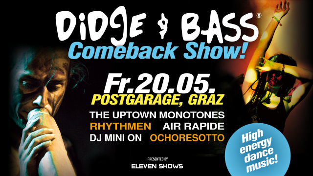 Didge & Bass mit The Uptown Monotones, RhythMen & Air Rapide