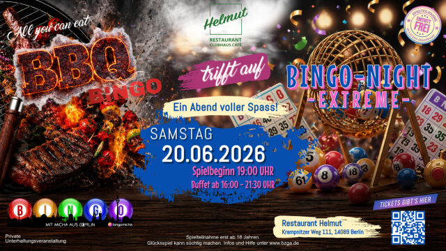 BBQ-Bingo trifft auf Bingo-Night im Restaurant Helmut