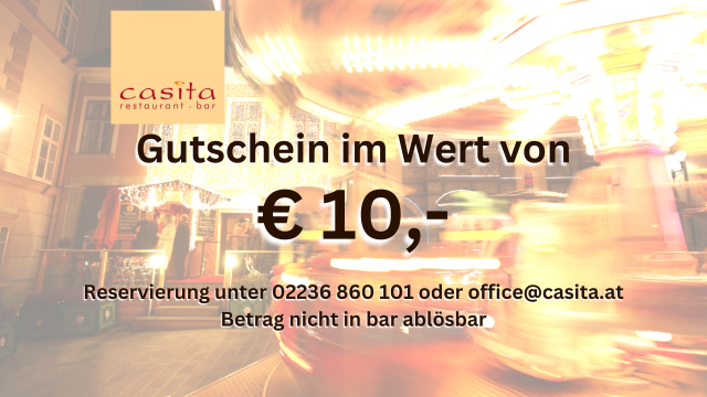 € 10,- casita Wertgutschein