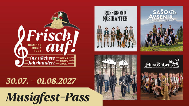 2 Tages Festivalpass Bezirksmusikfest 2027