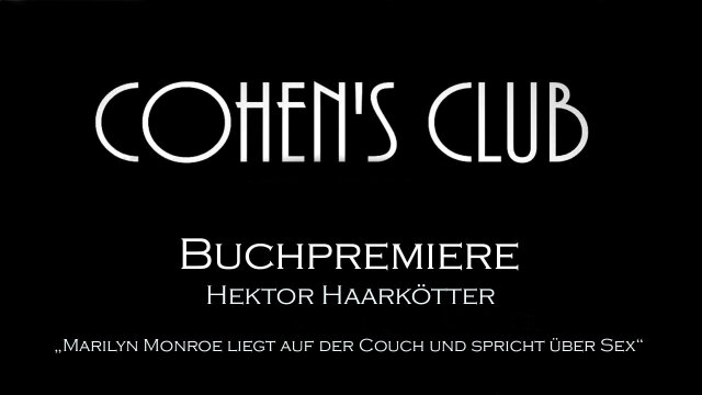 Cohen’s Club – The Booksoiree