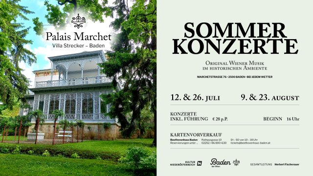 Sommerkonzert Palais Marchet – Villa Strecker Baden