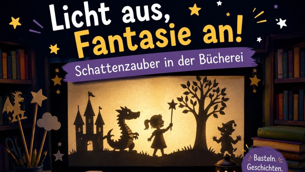 14. Licht aus, Fantasie an! Schattenzauber in der Bücherei! (ab 5 Jahren)