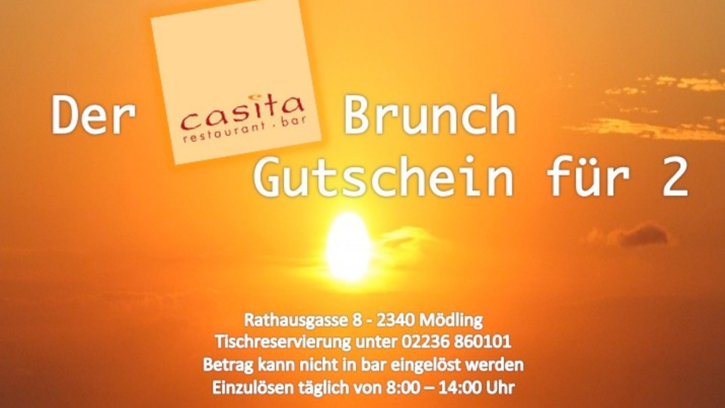 casita Brunch-Gutschein für 2