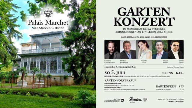 Gartenkonzert Palais Marchet – Villa Strecker Baden