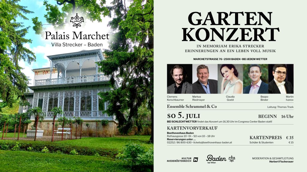 Gartenkonzert Palais Marchet – Villa Strecker Baden