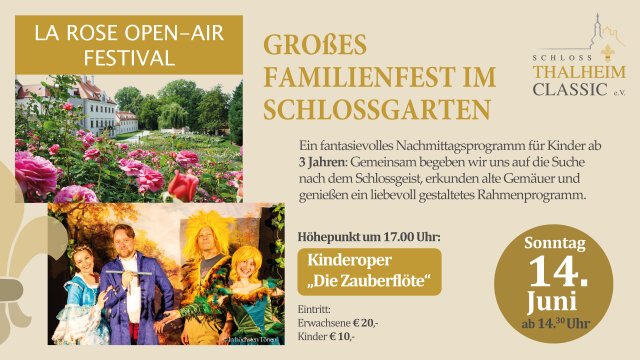 Familientag. KinderOPER in Schloss Thalheim „Die Zauberflöte“