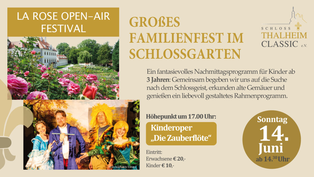 Familientag. KinderOPER in Schloss Thalheim „Die Zauberflöte“