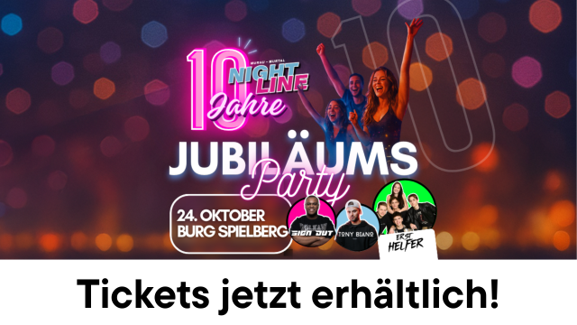10-Jahres-Jubiläumsparty der Nightline Murau-Murtal