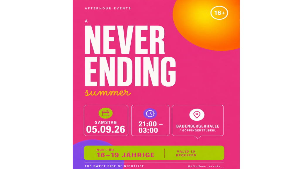 Teen Club – Afterhour Events – 16 bis 19 Jahre