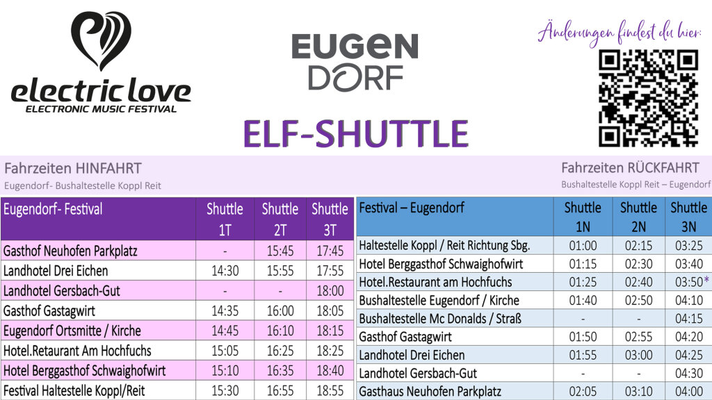Eugendorfer ELF-Shuttle RÜCKFAHRT Shuttle 3N / 11.7.2026