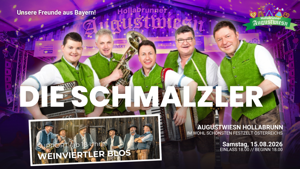 Augustwiesn-Party mit DIE SCHMALZLER