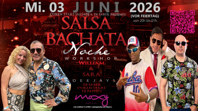 ❖ MOXY HOTEL SALSA y BACHATA PARTY❖ Mi. 03/06 (Vor Feiertag)