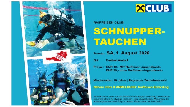 Raiffeisen Club SCHNUPPERTAUCHEN