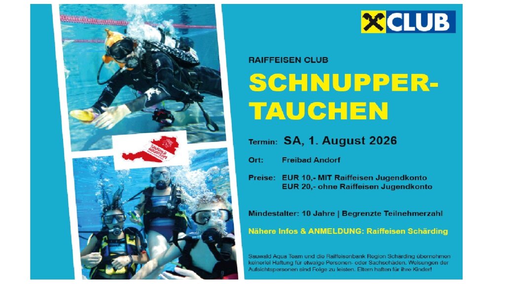 Raiffeisen Club SCHNUPPERTAUCHEN