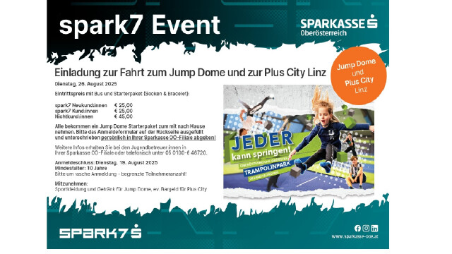 Fahrt zum Jump Dome und Plus City Linz