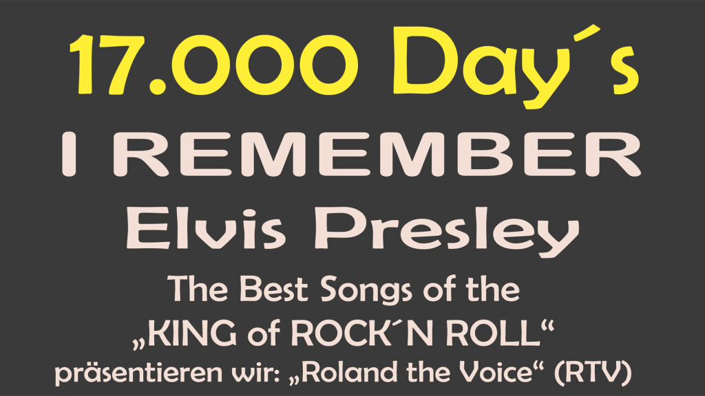 17.000 Days (I remember Elvis Presley)
