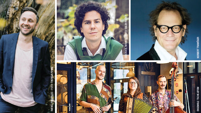 ERÖFFNUNG & KONZERT // Eröffnung: Norbert TRAWÖGER/LIVA Rafael FINGERLOS & Sasha EL MOUISSI, Ensemble TSCHEJEFEM ›VOLKS.KUNSTLIED‹