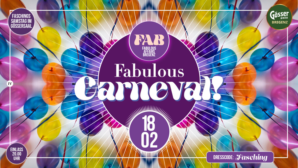 Fabulous Carneval – Faschings-Samstag