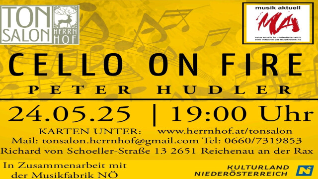 PETER HUDLER Cello On Fire