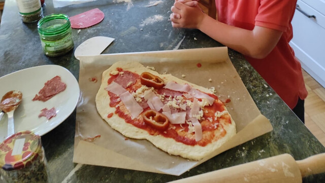 Pizza backen